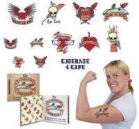 Illustrated Librarian Temporary Tattoos