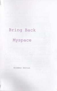 Bring Back Myspace
