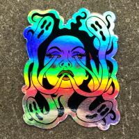 Holographic Ghost Girl Sticker