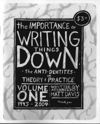 Importance of Writing Things Down #1 Anti Dentities in Theory and Practice 95 04
