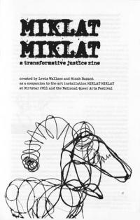 Miklat Miklat #1 a Transformative Justice Zine